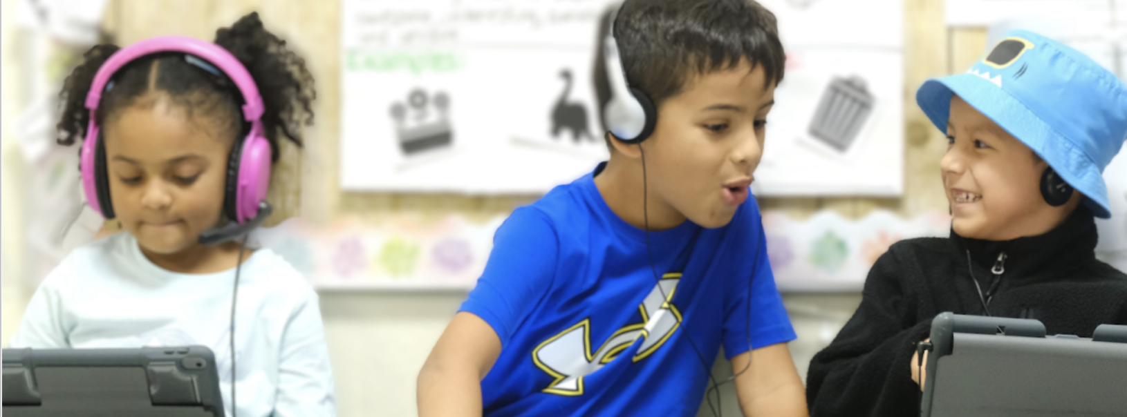 Kids learning on their iPads