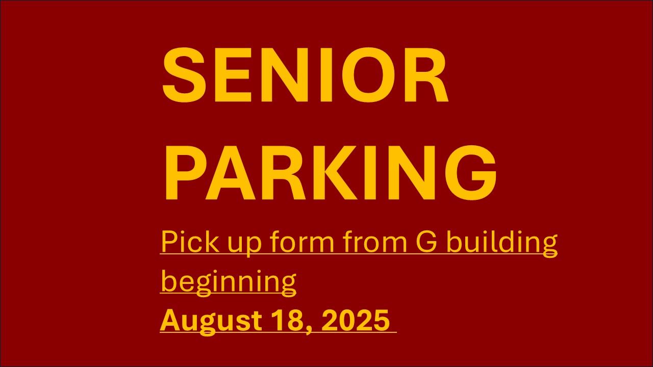  SENIOR PARKING INFORMATION