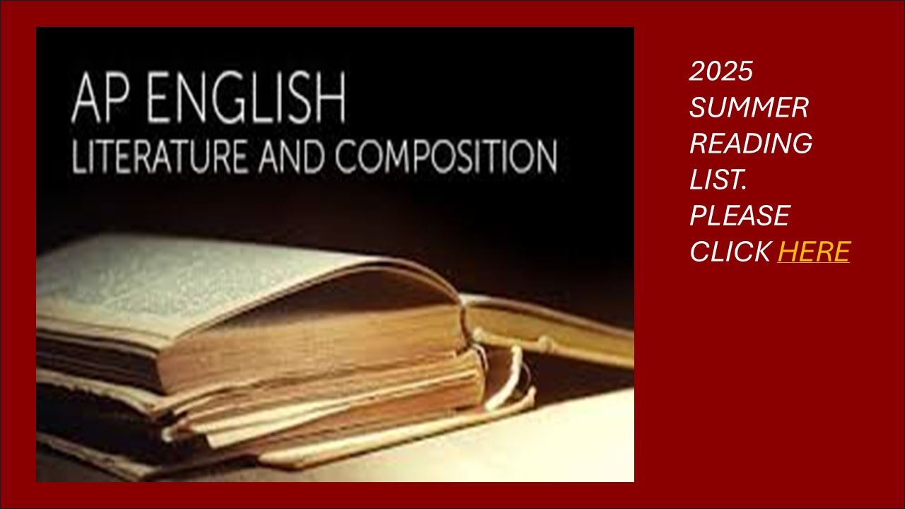  AP LITERATURE SUMMER READING LIST