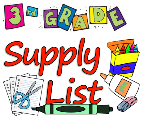 3rd Grade Supply List 2024-2025