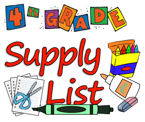 4th Grade Supply List 2024-2025