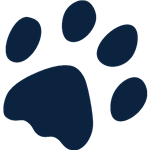 Navy blue cougar paw print